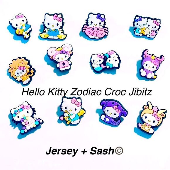 NWT HELLO KITTY ZODIAC CROC JIBITZ - *INDIVIDUALLY PRICED **BUNDLE & SAVE MORE!! - Picture 1 of 5